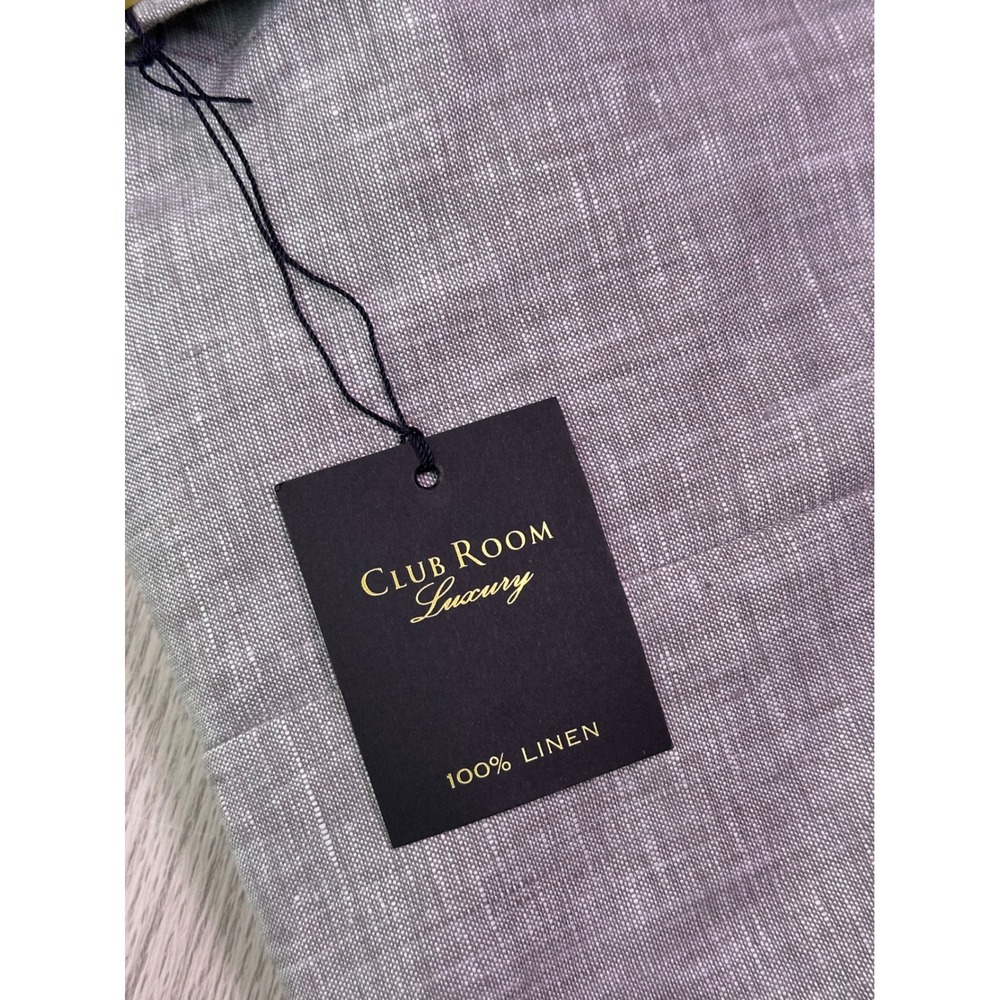 Club Room Luxury Mens XL Light Grey 100% Linen Two Button Sport Coat Blazer NWT - Picture 9 of 15